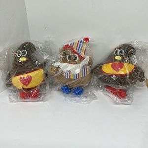 Vintage Nestle Semi Sweetie x2 and P Nutty x 1 Plush 1984 by Trudy Sealed in Bag